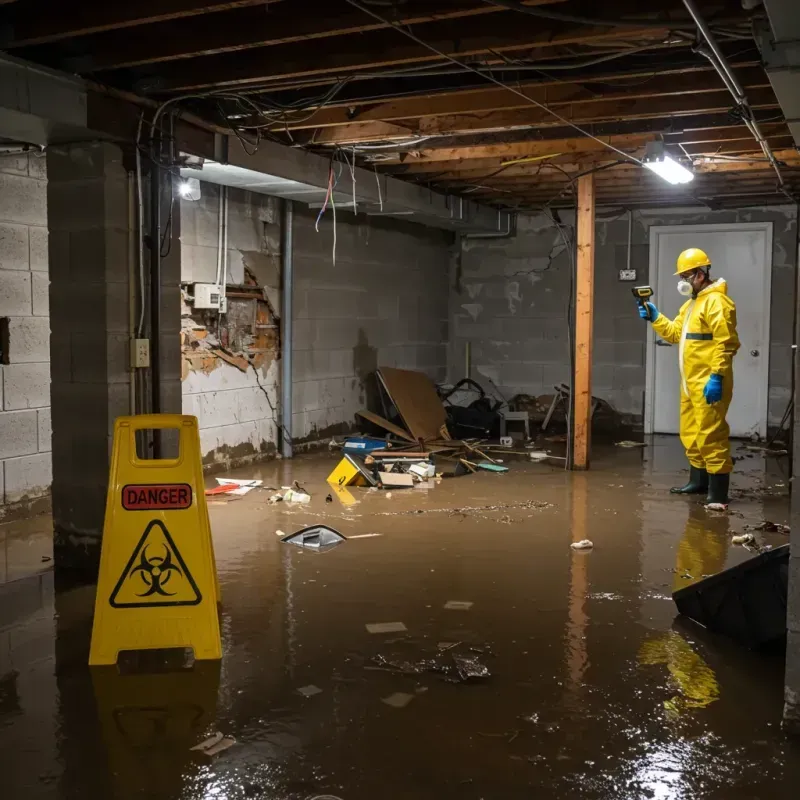 Flooded Basement Electrical Hazard in Hyrum, UT Property